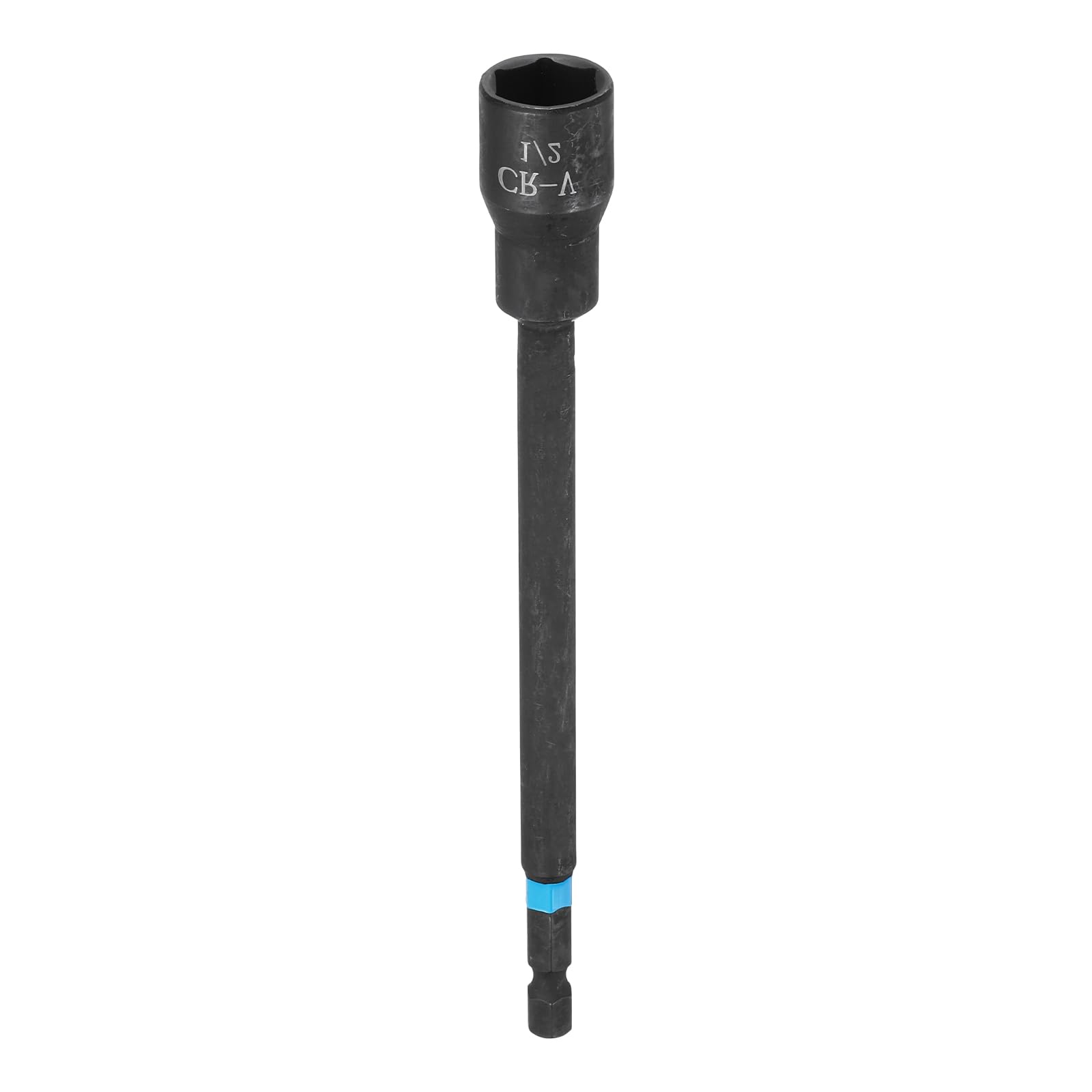 sourcing map Nut Driver Drill Bit 1/2" Socket 1/4" Hex Shank 6" (150mm) Magnetic 6-Point Sockets Quick Change Cr-V Steel Bolt Setters for Power Drill Drivers