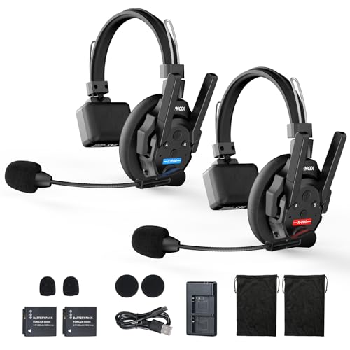 SYNCO XTALK XPRO2 Wireless Intercom Headset, 2,4GHz Vollduplex 24H 500M Reichweite...