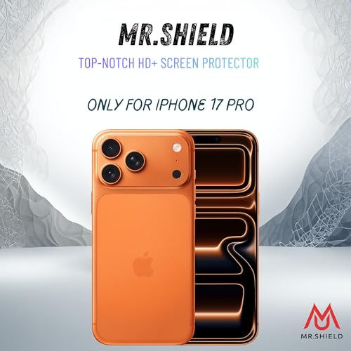 Image of Mr.Shield Screen Protector Tempered Glass for iPhone 17 Pro - 9H Hardness Screen Guard, HD Clear [1 Pack]