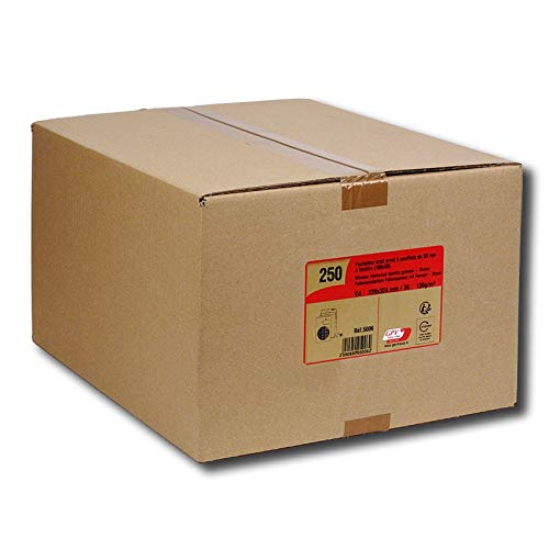 GPV - Boite de 250 Sac à soufflet - Format C4 (229x324x30 mm), fenêtre de 100x50 mm, qualité papier kraft : 120 g/m2 - Certifié PEFC