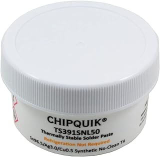 Chip Quik TS391SNL50 Thermally Stable Solder Paste No-Clean Sn96.5/Ag3.0/Cu0.5 T4 (50g jar)