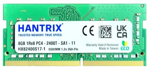 Image of 8GB DDR4 2400MHz Laptop RAM | PC4-19200 PC4-2400 | 260-Pin SODIMM 1.2V CL17 | High-Speed Memory Upgrade | 3-Year Warranty
