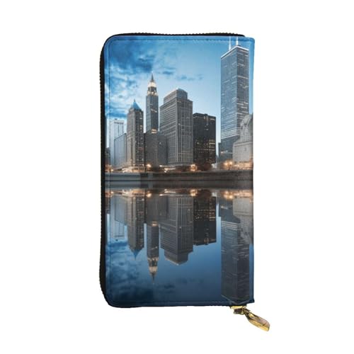 Porte-cartes de crédit et porte-monnaie Chicago à fermeture sécurisée