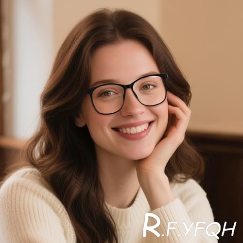 Image of Blue Light Blocking Glasses for Women Men, Square Thick Frame Anti Eyestrain & UV Glare JF6218