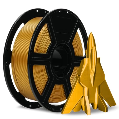 FLASHFORGE Rapid PETG Filament 1.75mm Metallic Bright Gold Max 600mm/s High Speed Printing 3D Printer Filament 1kg Spool Dimensional Accuracy +/- 0.02mm Fits Most 3D Printers