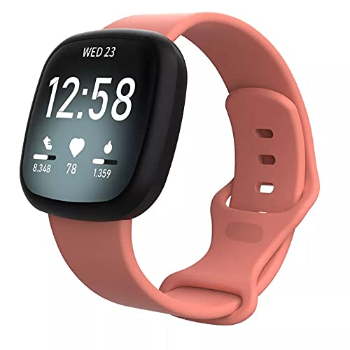 Dado Silicone Replacement Band Compatible with Fitbit Versa 3, Sense 3 watch, Quick release solid strap