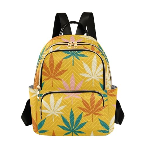 Sac à dos quotidien Wudan S-M Jaune Maple Leaf léger pour sport et fitness