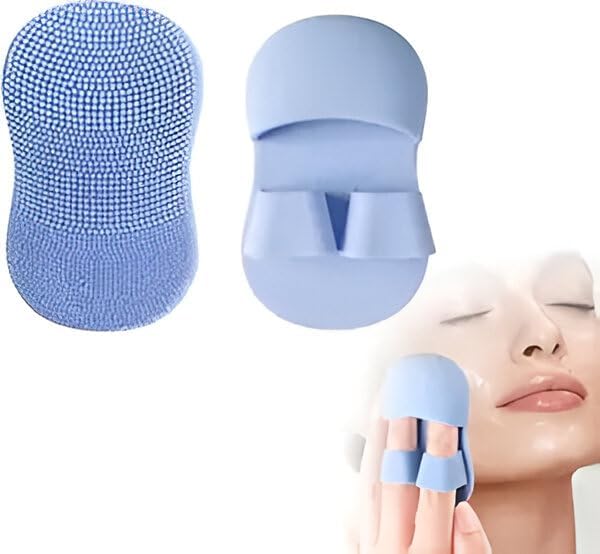 Image of Silicone Face Scrubber for Women & Men - Soft Facial Cleansing Brush for Deep Pore Cleaning, Gentle Exfoliation, Massage, Blackhead & Acne Removal - Reusable Skin Care Tool for Daily Use