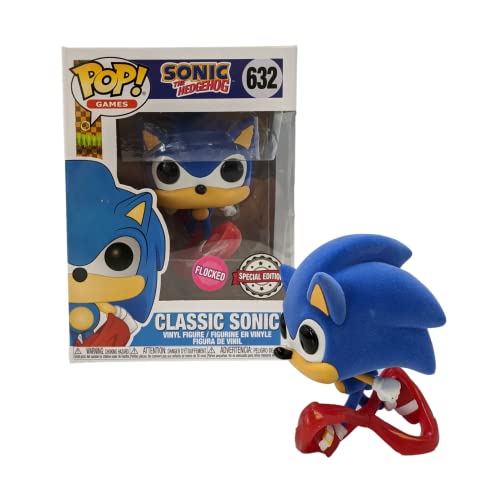 Funko Pop! Sonic The Hedgehog - Classic Running Hedgehog Flocked (Exclusive) #632