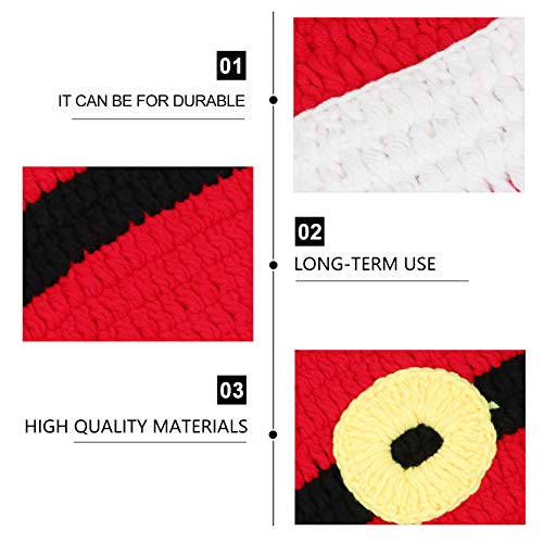 NUOBESTY 2 Stuks Pasgeboren Santa Gebreide Fotografie Props Baby Kerst Kerstmuts Kostuum Outfit Foto Prop Accessoires - Afbeelding 8