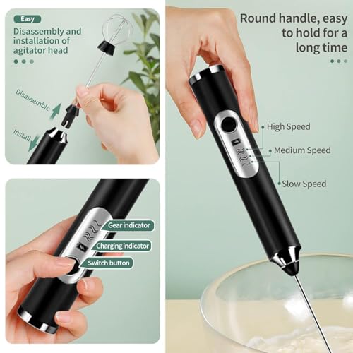 Image of Milk Frother & Coffee Whisker with Dual Spring Tech |Coffee Frother Electric Blender Mixer |Hand Blender |Coffee Maker and Beater (Multi Color)