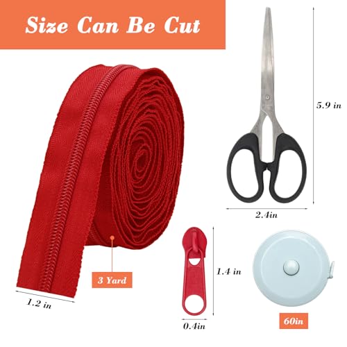  45 Yards 15 Colors #5 Nylon Coil Zippers with 90Pcs Pull Heads for DIY Sewing Crafts
| Assorted Lengths Sewing Zipper T