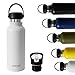 SUNTQ Borraccia con coperchio in paglia, 500 ml, thermos, thermos, Flash, regalo per bambini, sport, isolata sottovuoto, a doppia parete, in acciaio inox
