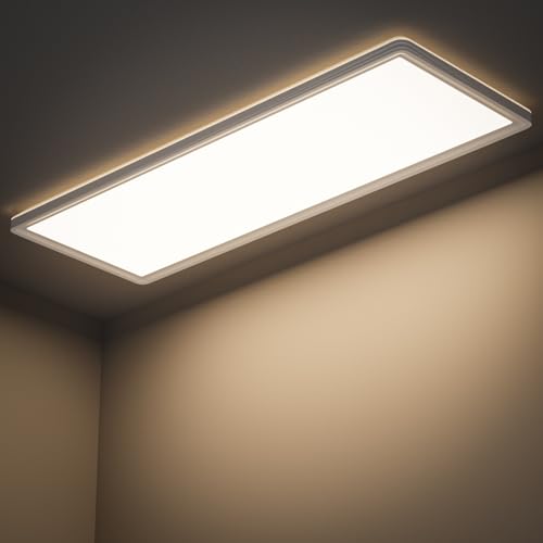 Deckenlampe LED Deckenleuchte, 24W 2400LM LED Panel Flach 58x20x2.47cm (LxBxH) Rechteckige Neutralweiß 4000K für Schlafzimmer Wohnzimmer Küche Deckenlampe LED Deckenleuchte, 24W 2400LM LED Panel Flach 58x20x2.47cm (LxBxH) Rechteckige Neutralweiß 4000K für Schlafzimmer Wohnzimmer Küche