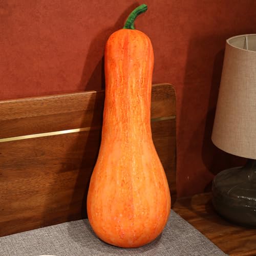 yousyu リアル抱き枕 パンプキンぬいぐるみ 野菜シリーズ バターナッツはかぼちゃ 南瓜クッション ふわふわカボチャロング枕 面白い抱き枕 (C, 120cm)