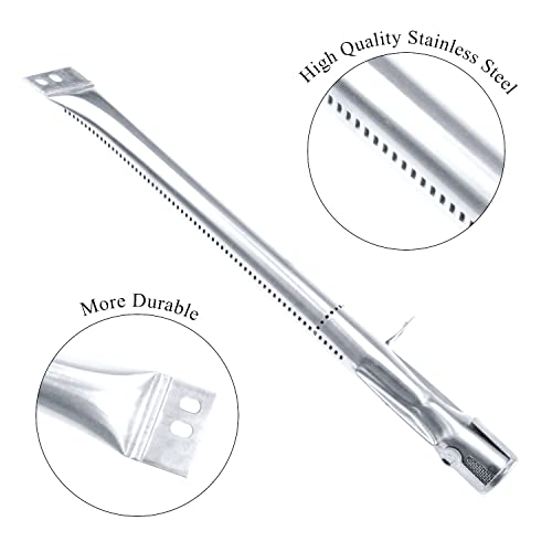 Hisencn Grill Burner Tube Replacement For Brinkmann 810-2511-S, 810-2512-S, 810-3660-S, 810-4220-S,  810-4535-S And More Gas Grill Models, 15 5/16 Inch Stainless Steel Burner Pipe #TOP2