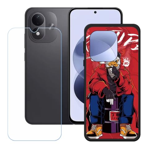 BMPNLSZ �K�p Redmi Note 17 5G�p+HD�����K���X�ɓK�����ėpTPU�P�[�X - WZ14 | �V���J�Q���P�[�X�o���p�[�ی�o�b�N�P�[�X-Redmi Note 17 5G�p�ɓK����9�d�x�X�N���C�u�h�~�X�N���[���v���e�N�^(6,99")