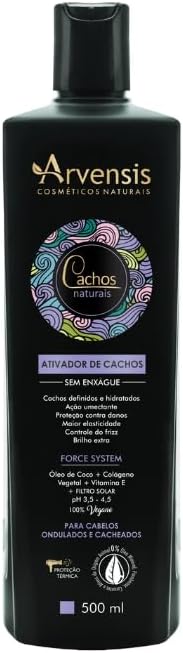 Ativador de Cachos Arvensis Cachos Naturais Cabelos Ondulados e Cacheados – 500ml