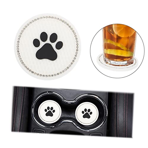 Portavasos de gato para carro HEALLILY en PVC blanco miniatura 6