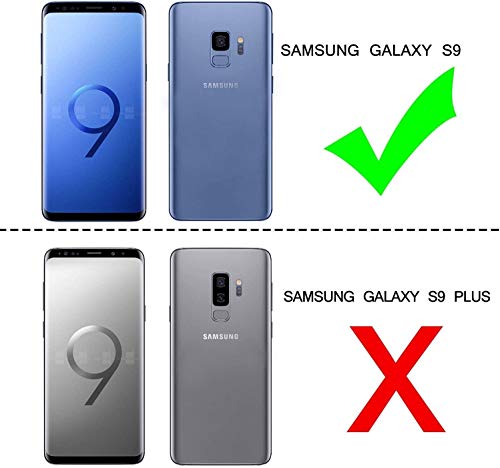 LeYi for Samsung Galaxy S9 Case, Ring Holder Stand Military Grade Protective Silicone Shockproof Tough Armor Hard Mobile Phone Cover for Samsung Galaxy S9 Black