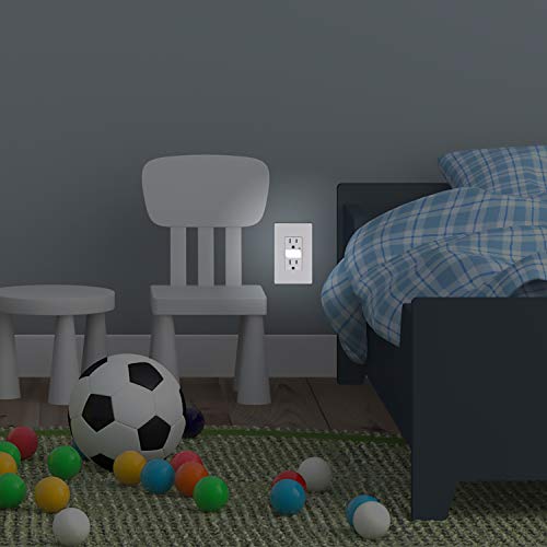 Ge Ultrapro Grounding Duplex Outlet With Led Guide Light, In Wall Receptacle, Tamper Resistant Outlets, Soft Glow Light, Sensor Light, 15A / 125Vac, Ul Listed, White, Wallplate Not Included, 40967 #TOP3