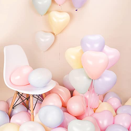 50 Pcs Colorful Heart Balloons Valentine's Day Balloons, Heart Shape Balloons Decorations For Birthday Party Valentines Graduation Wedding Anniversary (Colorful) #TOP2