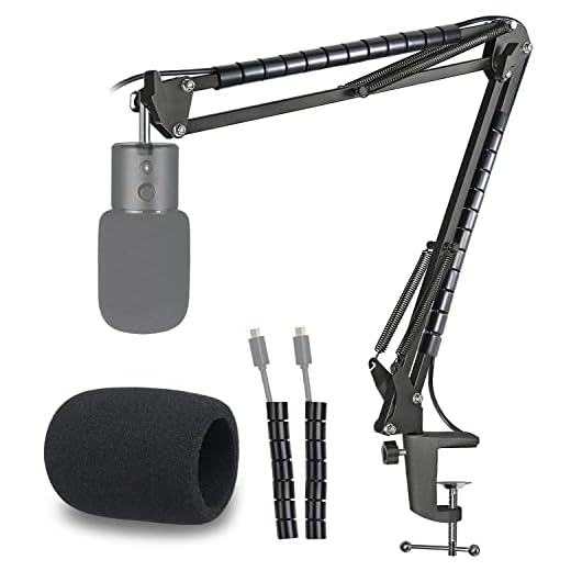 Razer Seiren X Boom Arm med popfilter – mikrofonstativ med skum vindruta skydd kompatibel med Razer Seiren X Streaming mikrofon från YOUSHARES