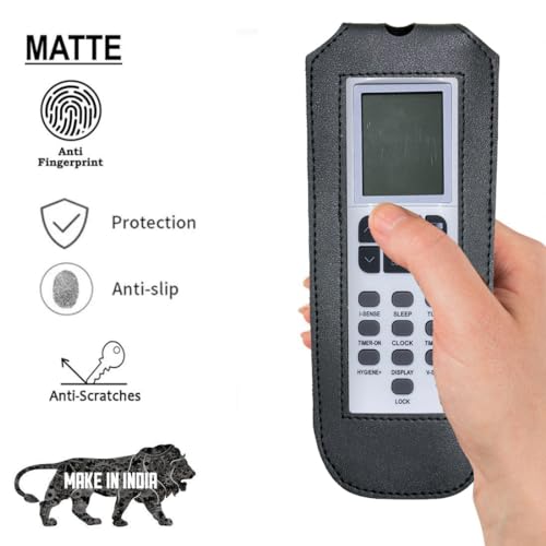 Image of Zaoma Protective Case PU Leather Cover Holder Compatible for AC Remote Model No:. 259 Compatible for Godrej AC Remote Control Protective Case (Black)