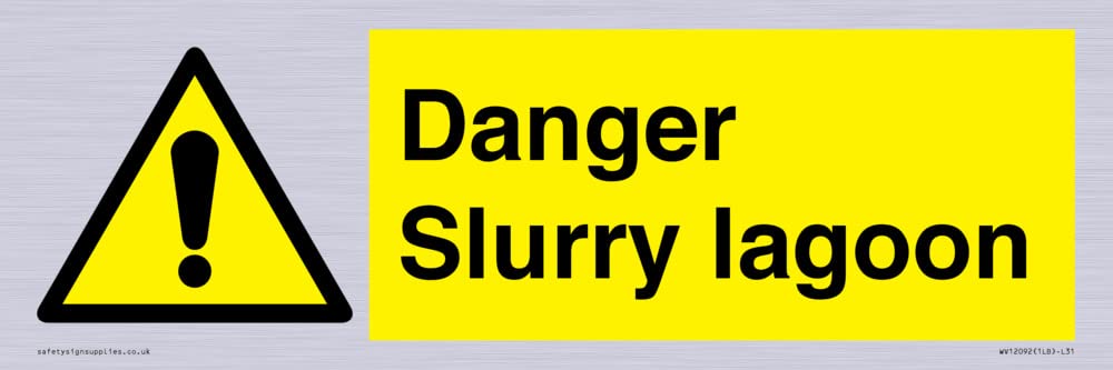 Danger Slurry lagoon Sign - 300x100mm - L31