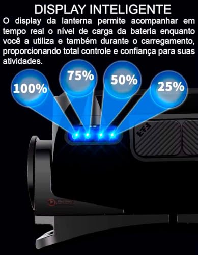Lanterna de Cabeça RecarregáveL Com Sensor de Movimento E 5 Modos de Uso, Farol de Cabeça 8 LEDS, à