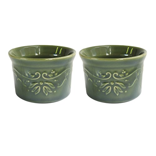 American Atelier Bargello Ramekins (Set of 2), Green