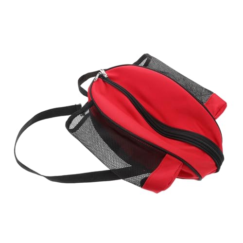 Yardwe Single Ball Net Bag for Basketball Soccer Volleyball Sports Ball Carrier Pockets Shoulder Straps