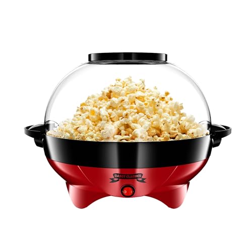 6 mejores máquinas para hacer palomitas o palomiteros 26 Gadgy Palomitera Retro 5 L 800W Antiadherente Roja