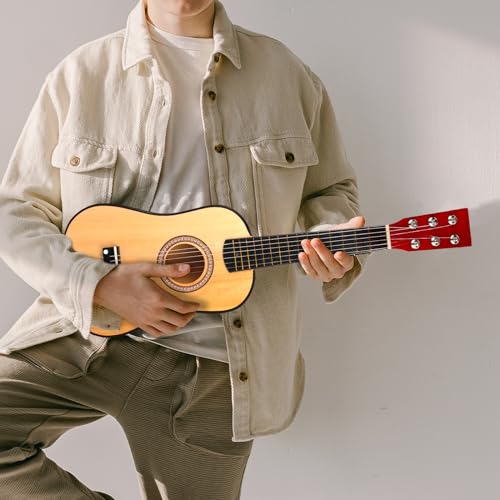 Image of jojofuny Girl Birthday 23 Inch Kids Guitar 6 String Small Guitar Beginner Guitar Early Learning Folk Acoustic Guitar for Kids Children Music Instrument Ages (As Shown) Puzzle Toy