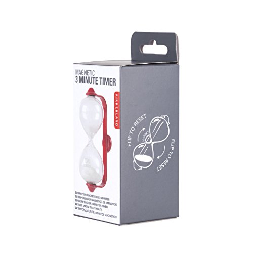 Kikkerland Magnetic 3 Minute Timer, Red #TOP3