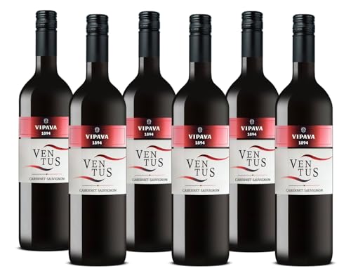 Vipava 1894 Rotwein Cabernet Sauvignon 2017, von Hand gelesener trockener roter Wein (6x0,75 l)