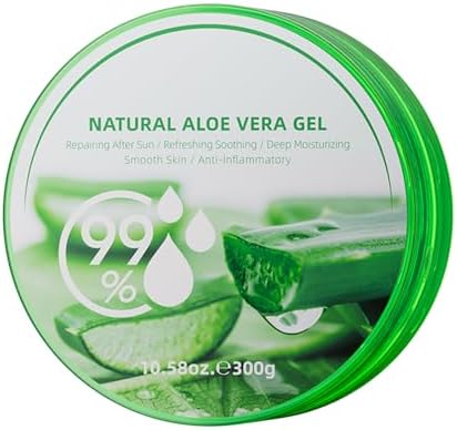 Pure Aloe Vera Gel 300g - Ideal For Face, Hair, Sunburn, Post-Hai...