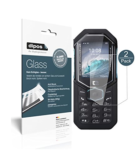 dipos I 2X Bildschirmschutz klar kompatibel mit Crosscall Shark-X3 Schutzfolie 9H Anti-Shock