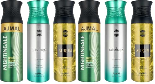 Image of AJMAL Ajmal 1 Nightingale For Men Women Raindrops Femme And Deodorants Each 200 Ml Combo Pack Of 3 '
