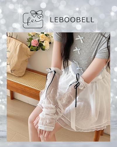 Womens Lace Y2K Leg Warmers Ballet Style Wrist Cover Cute Ruched Stacked Mid Tube Socks Harajuku One Size2