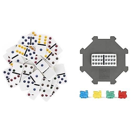 Spin Master Games 6061196 Cardinal Classics, Double Twelve Dominoes Set In Storage Tin thumb #3
