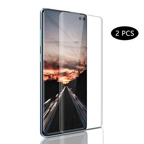 Dexnor [2 Piezas Compatible con Protector de Pantalla para Samsung Galaxy S10 Plus, HD Claro Flexible Transparente Film Suave Protector [No Vidrio] [Sin Burbujas] [Cobertura Completa]
