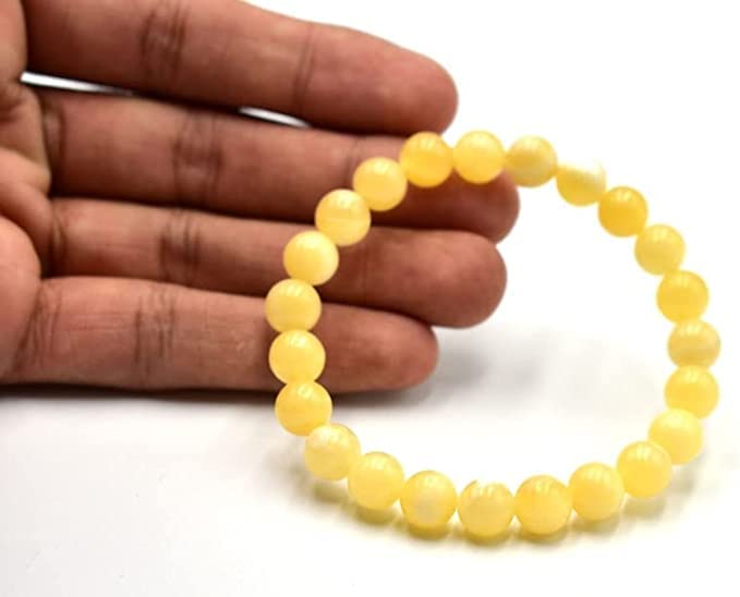 Jade Jaune bracelet perlé source d'énergie positive et d'harmonie