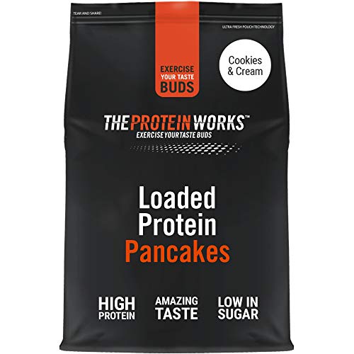 THE PROTEIN WORKS Loaded Tortitas Proteicas | Alto En Proteínas, Bajo Ig, Mezcla De Tres Proteínas | Cookies 'n' Cream | 1kg Cover