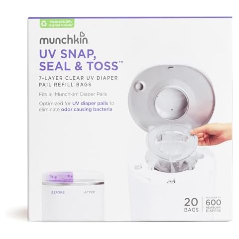 Munchkin UV Diaper Pail Refill Bags, 20 Count Cover