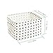 Zonyon Small Canvas Storage Bins, Mini Cute Foldable Fabric Baby Storage Basket,Star Nursery Container with Handle for Toys,Makeup,Keys,Shelves,Desk,Liitle Items,Black and White,4 Packs