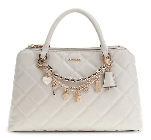 Sac à main GUESS Libby Cream White écru à deux compartiments