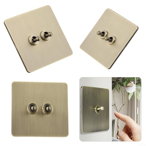 Panel de interruptor tipo 86 de bronce verde para sustituir marcos de plástico 6