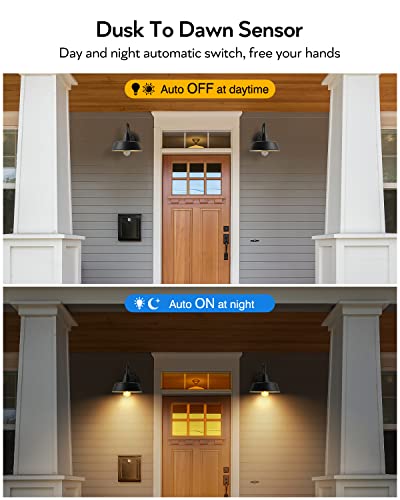 Vianis Outdoor Light Fixture Wall Mount, Farmhouse Outdoor Wall Sconce Dusk To Dawn, Waterproof Gooseneck Barn Lights, Anti-Rus Exterior Wall Lights For House, Front Porch, Garage, Etl Listed #TOP1