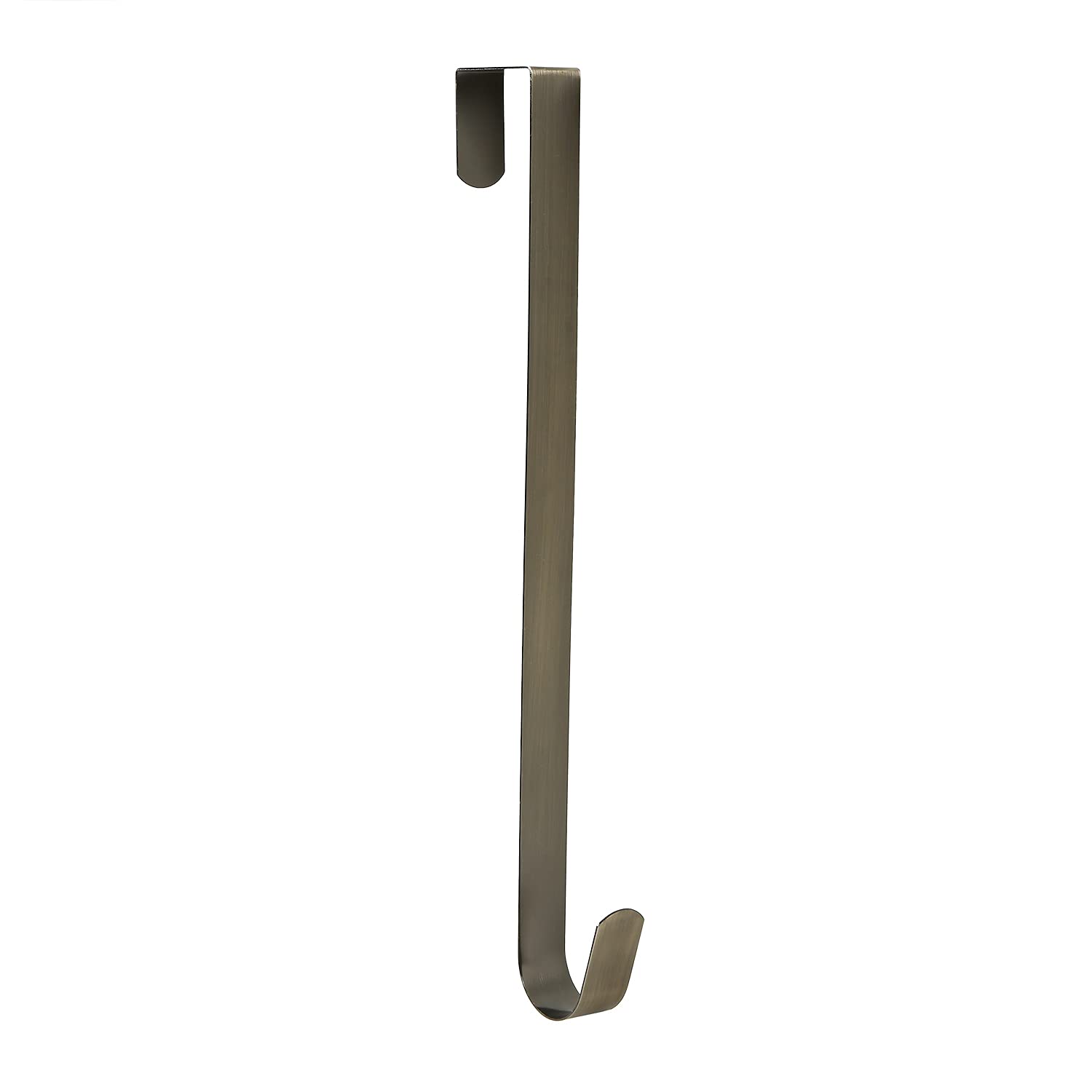 Sattiyrch 15" Wreath Hanger for Front Door,Steel Over The Door Single Hook for Door Sign, Bronze